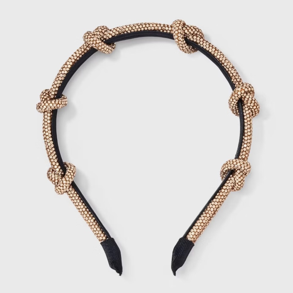 Knotted Rhinestone Headband - A New Day™ Rose Gold